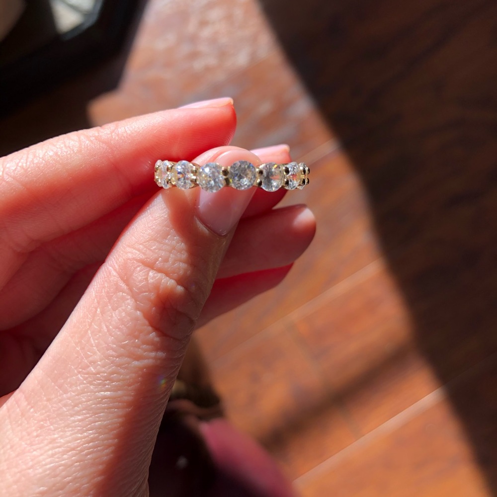 Stackable Eternity Gold Ring - image 1